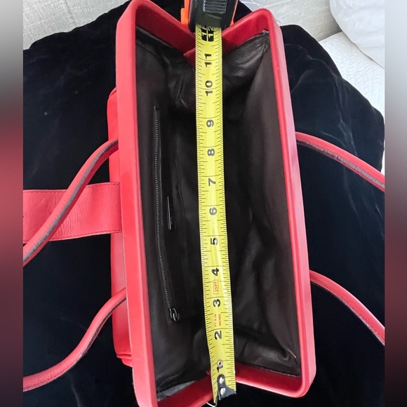 Prada Authentic Vintage with Red Purse Bag Handled Pony Style Calfskin Leather - Picture 13 of 14